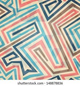 vintage lines seamless pattern