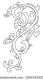 Vintage lines. Thai pattern of corners. for decorative graphic elements