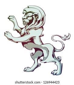 Vintage lion. EPS 8 vector illustration.