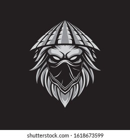 Vintage Lion Head Logo, Vector Template