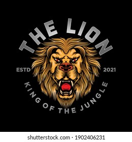 Logotipo de león de época Vector Premium
