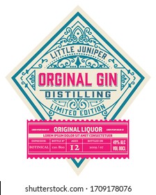 Vintage Liquor Label. Vector Layered