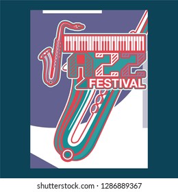 vintage live music poster design for bar and club - Vector