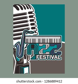 vintage live music poster design for bar and club - Vector