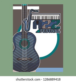 vintage live music poster design for bar and club - Vector