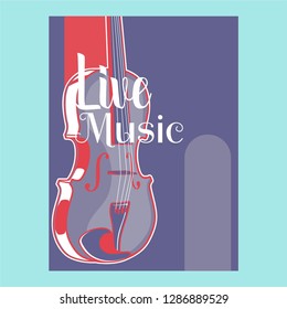 vintage live music poster design for bar and club - Vector