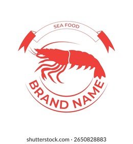Um logotipo de lagosta vintage com uma lagosta clássica desenhada à mão com detalhes intrincados em linhas em negrito 