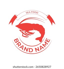 A vintage lobster logo featuring a classic hand-drawn lobster with intricate details in bold lines 