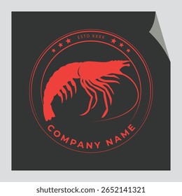 Um logotipo de lagosta vintage com uma lagosta desenhada à mão clássica 