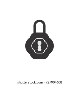 Vintage Lock logo design vector