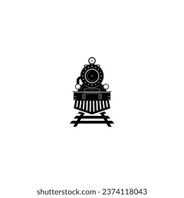 Vintage locomotive icon vector graphics