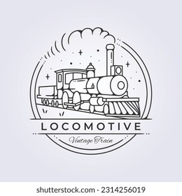 trenecito de locomotora vintage en emblema ilustraciones vectoriales diseño logo, hogwarts express vector