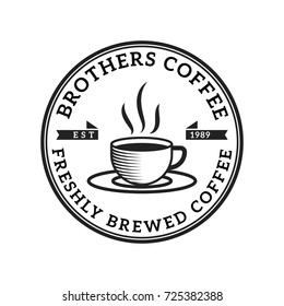 Vintage Logo Badge Coffee Shop 