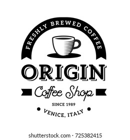 Vintage Logo Badge Coffee Shop 