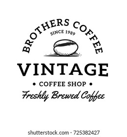 Vintage Logo Badge Coffee Shop 