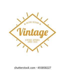 Vintage Logo and Badge. Vintage design element, logo, badge, brand, identity, object and label vector illustration