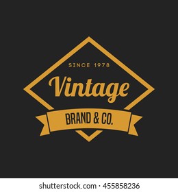 Vintage Logo and Badge. Vintage design element, logo, badge, brand, identity, object and label vector illustration