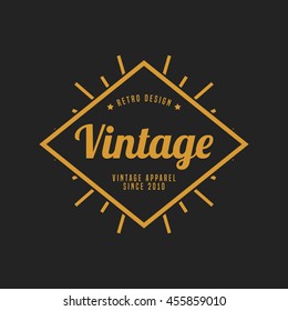 Vintage Logo and Badge. Vintage design element, logo, badge, brand, identity, object and label vector illustration