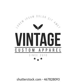 Vintage Logo and Badge. Vintage design element, logo, badge, brand, identity, object and label vector illustration