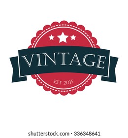 Vintage logo badge design in vector style