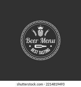 vintage logo, badge, emblem or logotype elements for beer, shop, home brew, tavern, bar, cafe and restaurant