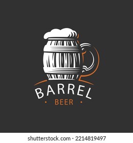 vintage logo, badge, emblem or logotype elements for beer, shop, home brew, tavern, bar, cafe and restaurant
