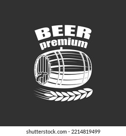 vintage logo, badge, emblem or logotype elements for beer, shop, home brew, tavern, bar, cafe and restaurant