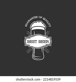 vintage logo, badge, emblem or logotype elements for beer, shop, home brew, tavern, bar, cafe and restaurant