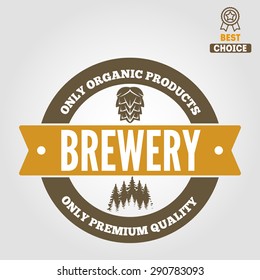 Vintage logo, badge, emblem or logotype elements for beer, beer shop, home brew, tavern, bar, cafe and restaurant