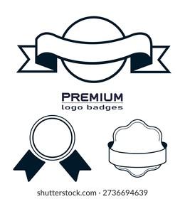 Vintage Logo Badge vector Elements sticker silhouettes, label, frame shapes, stamp, Guaranteed seal