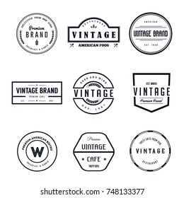 Vintage Logo Badge Vector Set