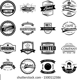 Vintage Logo Badges Vector Set Design