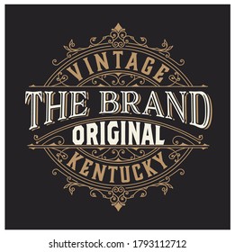 Vintage Logo or Banner Layout with ornamental elements