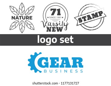 Vintage logo for banner, poster and flyer. Vector logotypes elements collection. Logo sets