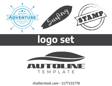 Vintage logo for banner, poster and flyer. Vector logotypes elements collection. Logo sets