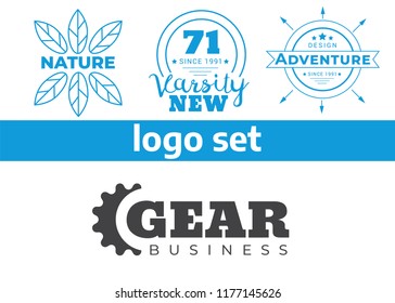 Vintage logo for banner, poster and flyer. Vector logotypes elements collection. Logo sets