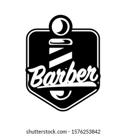 vintage logo barbershop emblems, labels, badges, logos. Layered. Text is on separate layer. Isolated on white background