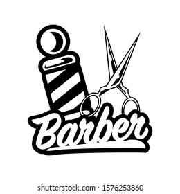 vintage logo barbershop emblems, labels, badges, logos. Layered. Text is on separate layer. Isolated on white background
