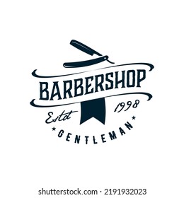 Vintage Logo Barbershop Template Illustration
