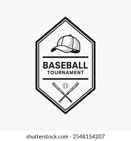 vintage logo Baseball ball vector template illustration