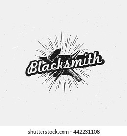 Vintage Logo for blacksmith business company