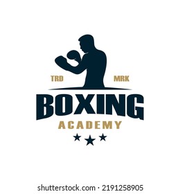 Vintage-Logo Boxing, Vektorgrafik