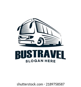 vintage logo bus template illustration