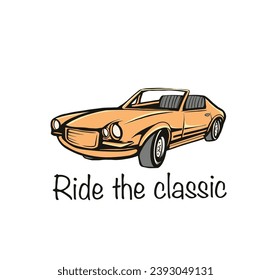 vintage logo classic car vector