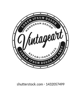 Vintage logo for coffee label or restaurant and cafe