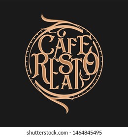Vintage logo for coffee product or cafe shop