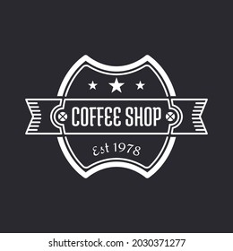 Vintage logo for coffee shop