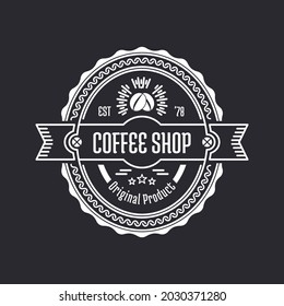 Vintage logo for coffee shop