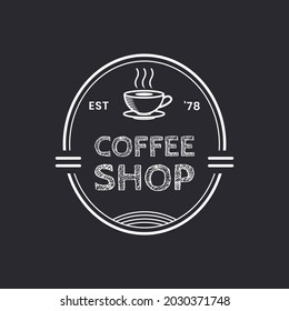 Vintage logo for coffee shop