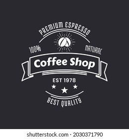 Vintage logo for coffee shop